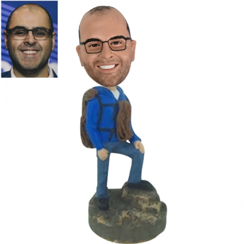 Custom Bobbleheads Hiker with Backpacker