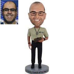 Custom Bobblehead Coach /referee with Clipboard