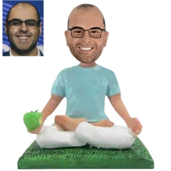 Custom Yoga Bobblehead sitting