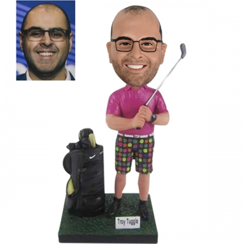 Personalized Golf player Bobblehead