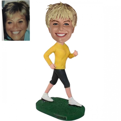 Custom Bobblehead Female Runner