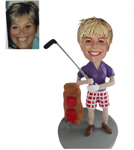 Make your own golf bobblehead