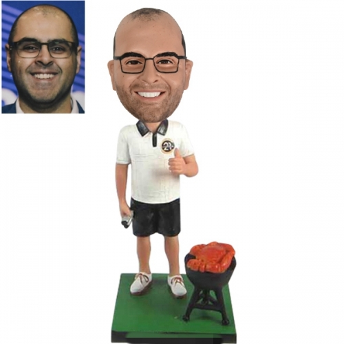 Custom  bobblehead with Barbecue firepit