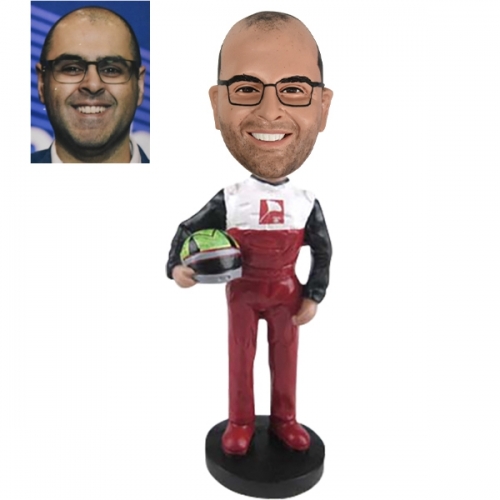 Custom bobbleheads race car driver