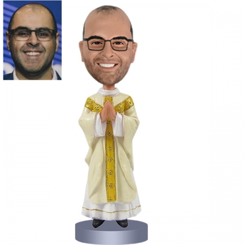 Custom Priest Bobble Head Catholic doll