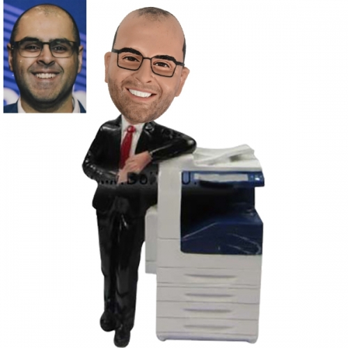 Corporate Bobbleheads gift with Printer