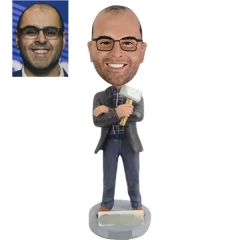 Bobblehead doll with Mic