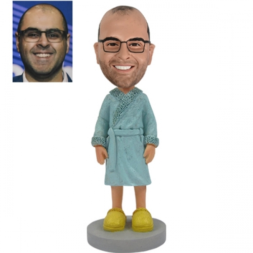 Custom Bobblehead in bathing robe