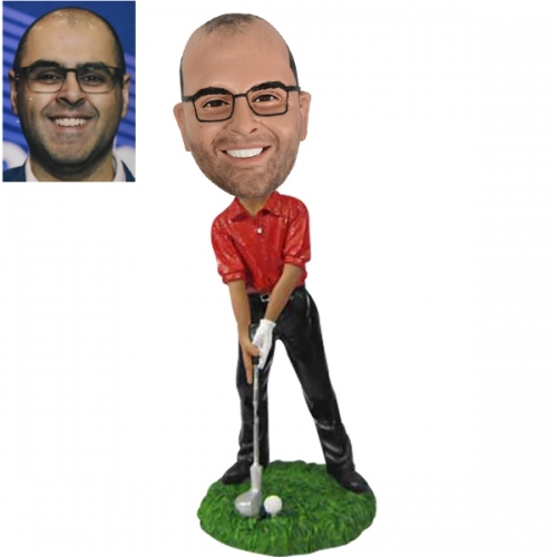 Custom golf bobble head gift for father