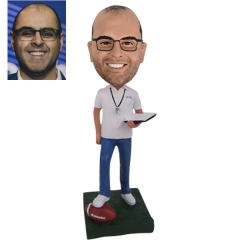 Custom Football Bobblehead Coach/referee