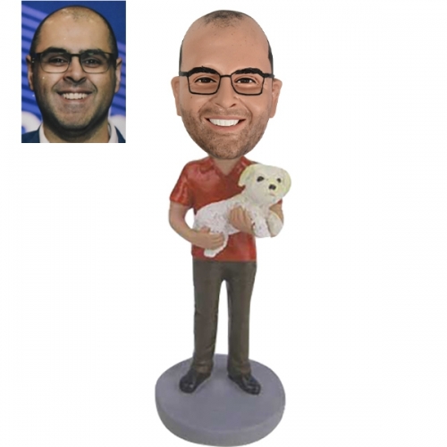 Bobblehead with pet dog