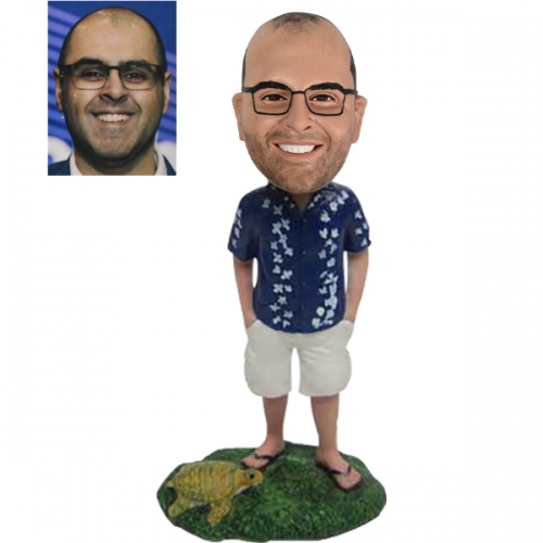 Custom hawaiian bobble head Beach