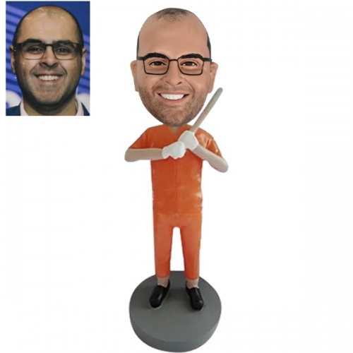 Custom Bobblehead in Prison Jumpsuit