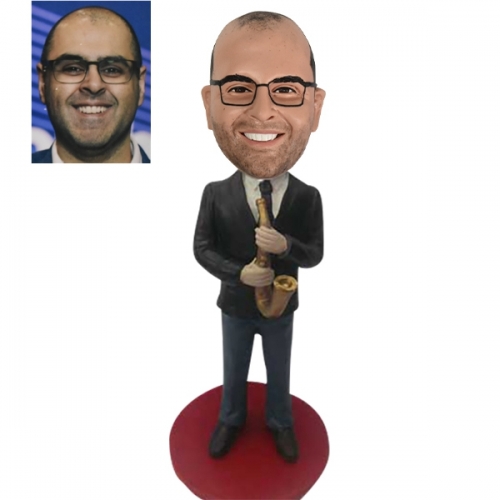 Custom Sax Man bobble head