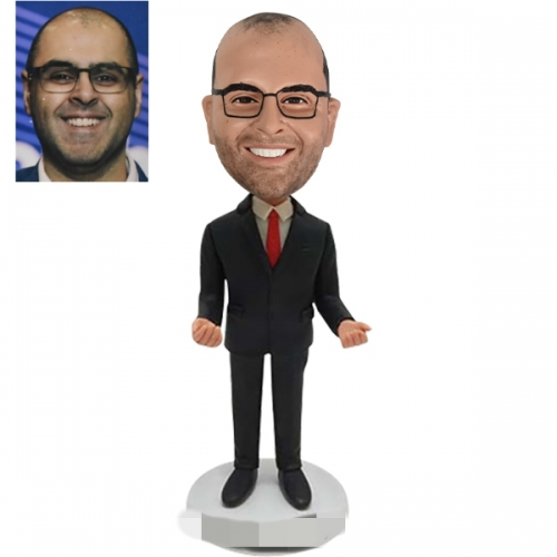 Custom card holder bobbleheads