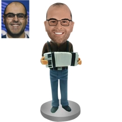 Customized bobblehead accordion player