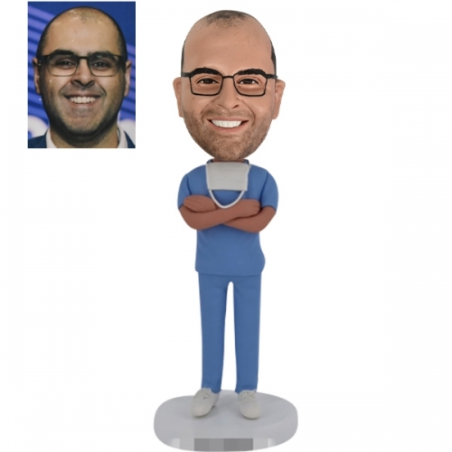 Male Doctor Bobblehead personalized