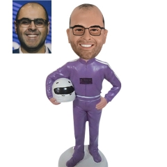 Personalized Bobblehead custom racing car driver