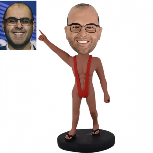 Funny bobblehead Custom in Mankini