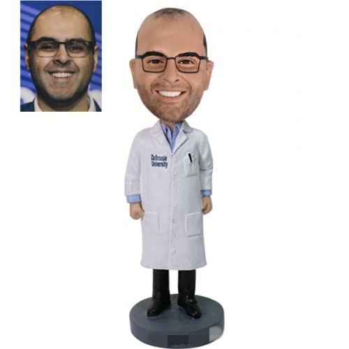 Scientist Doctor Bobbleheads Customized doll with white coat