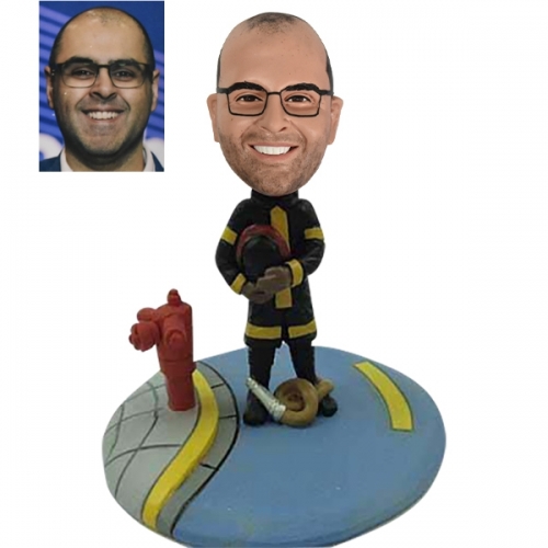 Firefighter custom bobblehead