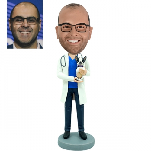 Veterinarian Custom Bobblehead pet doctor