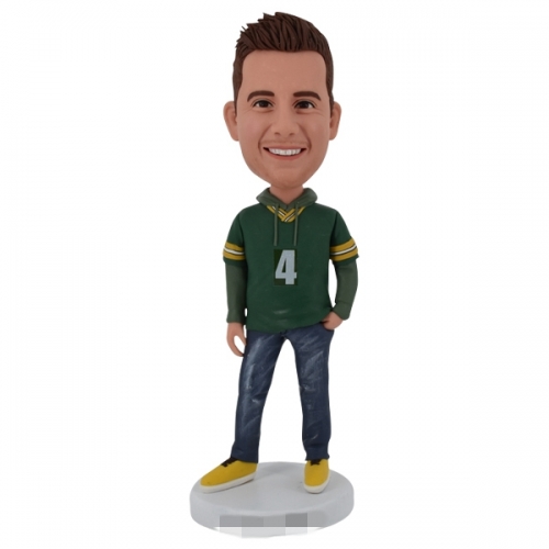 Custom Bobbleheads in Green Bay Packers Jersey