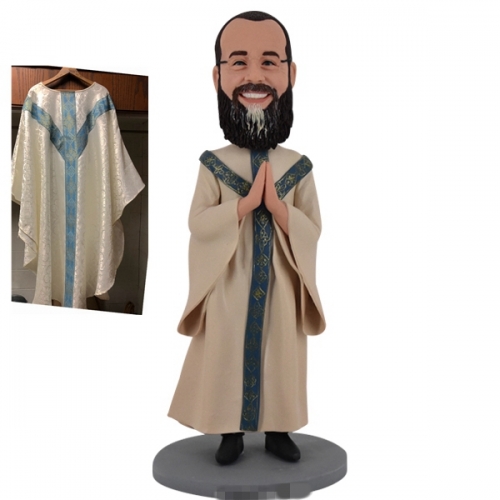 Custom priest bobblehead in vestments