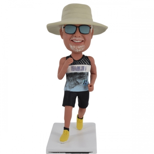 Custom runner running Bobblehead marathon player