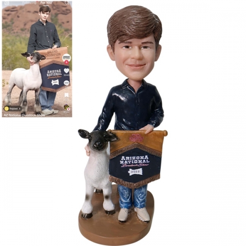 Customized Bobblehead with goat from photo