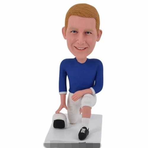 Custom Kneeling Bobblehead Football player