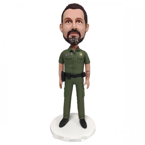 Custom Sheriff Bobblehead Police Officer with tattoo