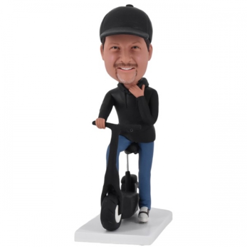 Custom Bobblehead on Scooter