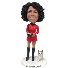 Personalized female Star Trek bobble head with  tricorder