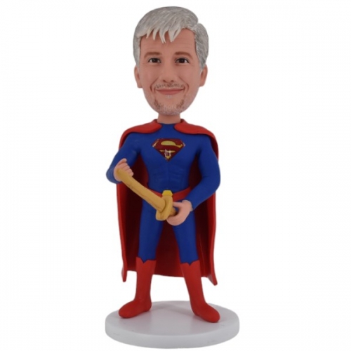 Custom Bobble Head Superman with sword