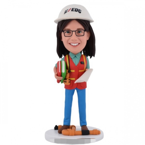 Female engineer Bobblehead Custom architect engineering