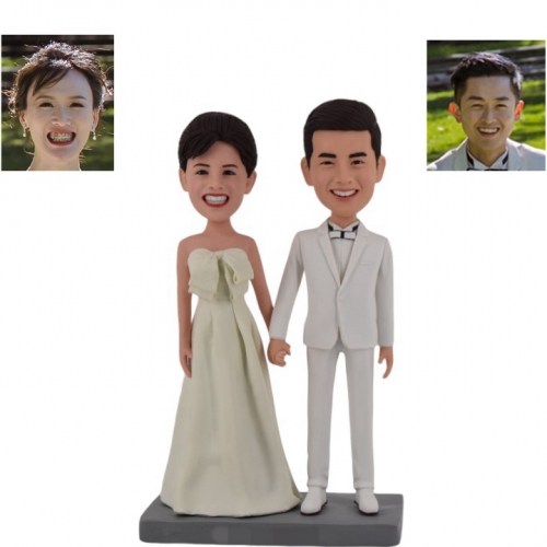 Wedding Bobblehead customized double for Asian couple