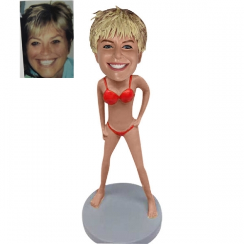 Bikini Swimming personalized bobblehead