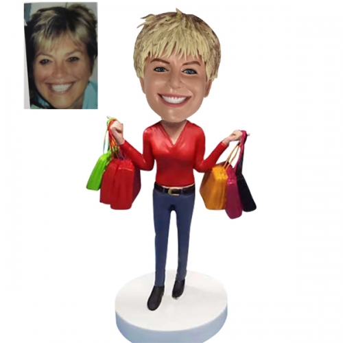 Personalized female bobblehead