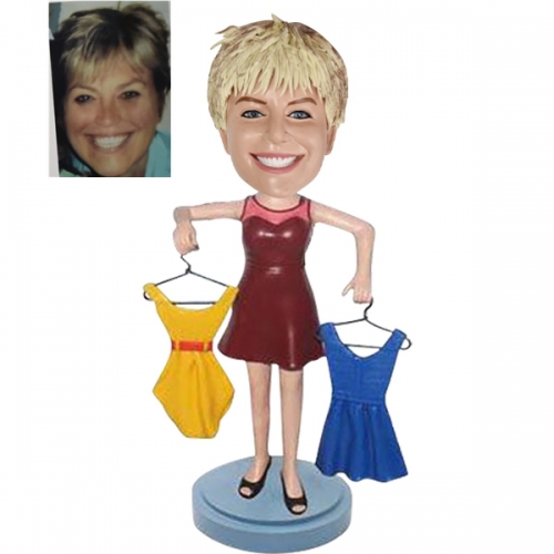 Custom Bobblehead for dress designer