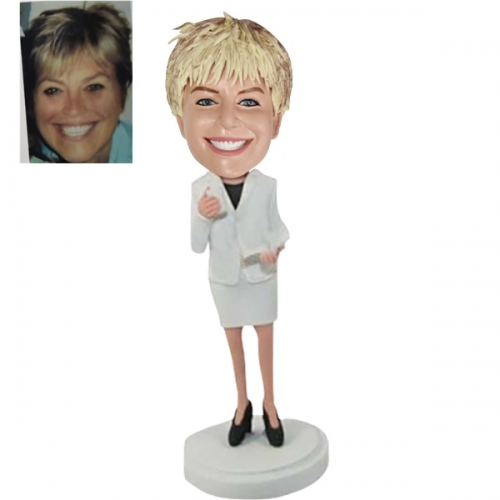 Office Lady bobble head doll