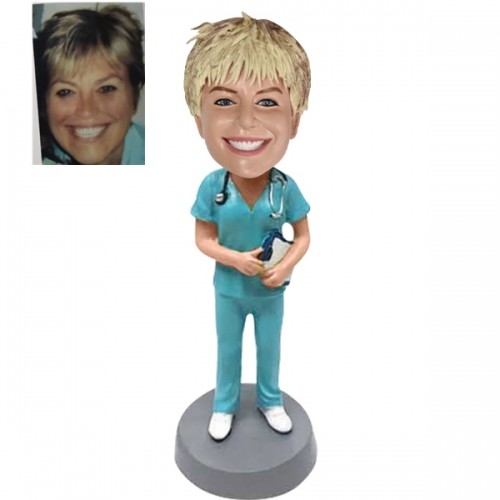 Nurse bobble head doll custom