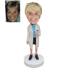 Personalized doctor bobblehead female