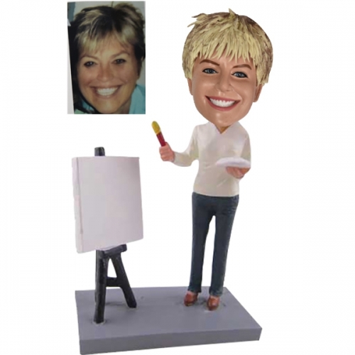 Bobble Head Teacher Painter Artist