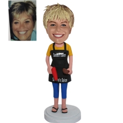 Customized Hairdresser Bobble Head barber