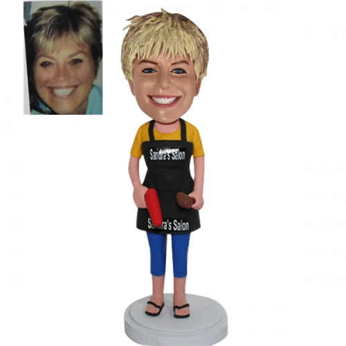 Customized Hairdresser Bobble Head barber