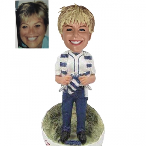 custom bobbleheads knitting