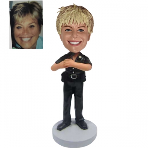 Police woman bobble head dolls