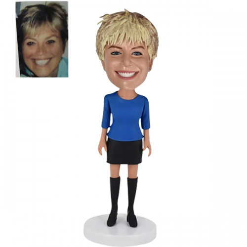 Custom Casual Woman bobble head