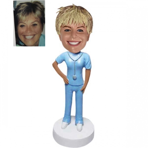 Custom Bobblehead in Scrubs